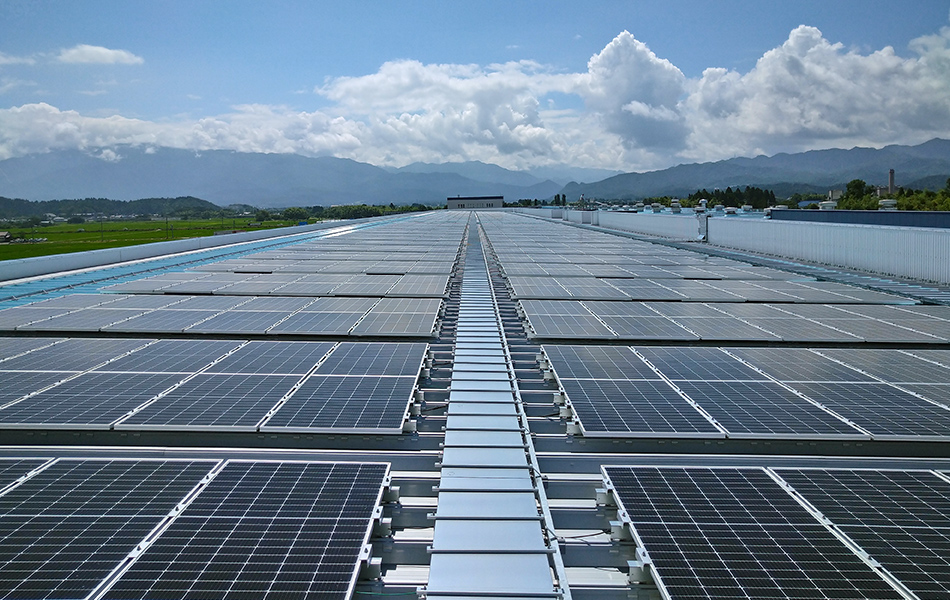 solar power generation of the Shibata factory