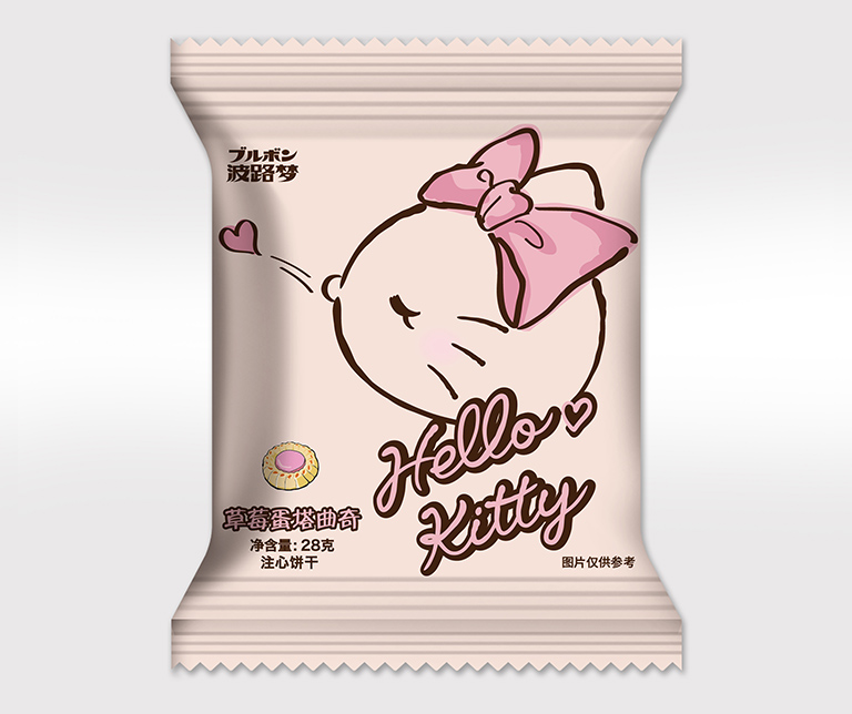28g袋装Hello Kitty草莓蛋塔曲奇