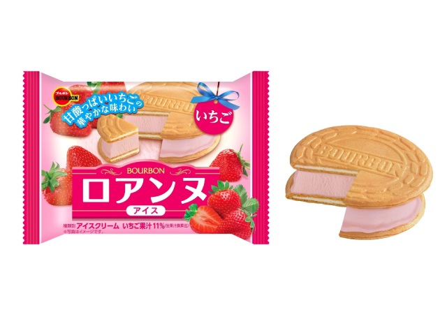 いちごの華やかな味わいの お菓子アイス ロアンヌアイスいちご を3月22日 月 に新発売 ニュース一覧 ブルボン