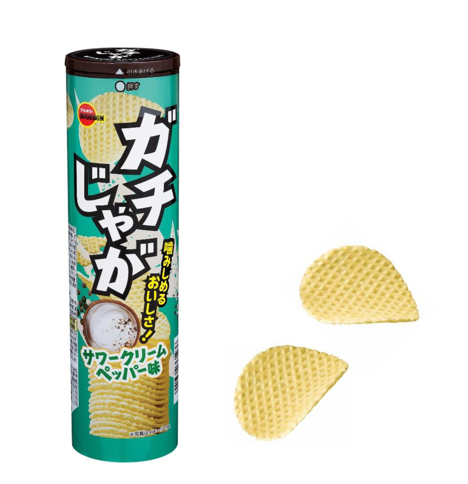 バリバリ食感がクセになるサワークリーム風味のポテトチップス「ガチ