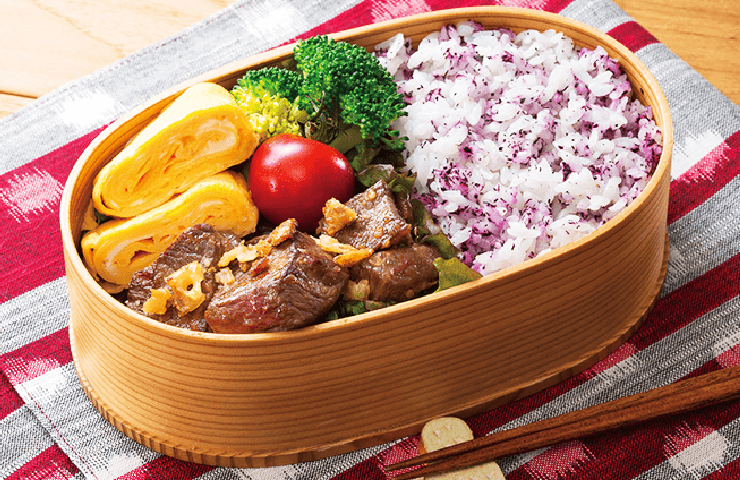 クラッカーレシピ | クラッカーチップのサイコロステーキ弁当