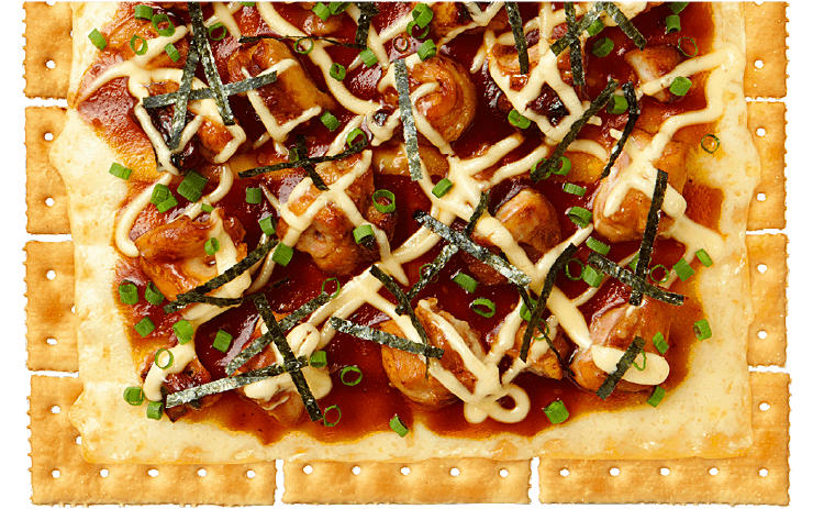 クラッカーレシピ | 照り焼きチキンピザクラッカー