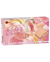 ふんわりオムレット春めく白桃