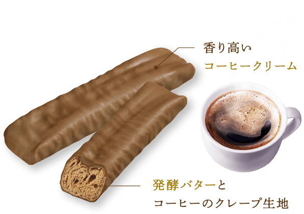 香り高いコーヒークリーム／発酵バターとコーヒーのクレープ生地